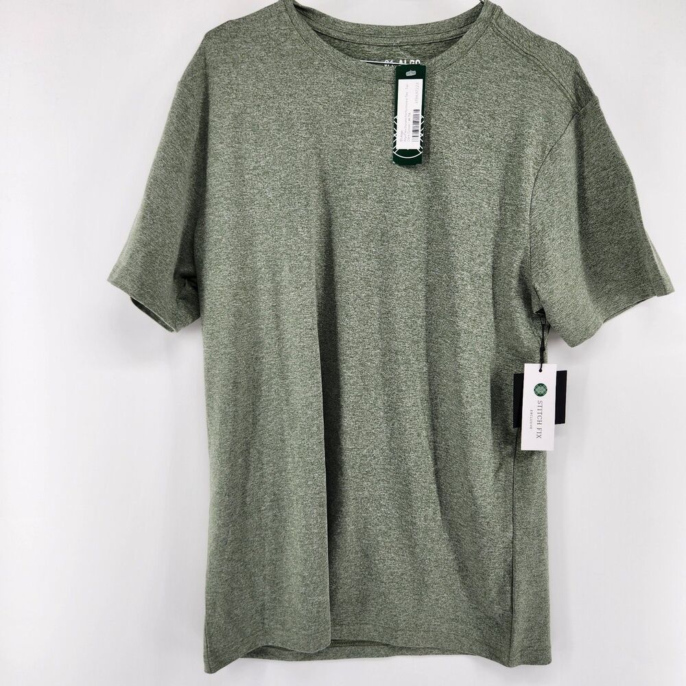 01.Algo Men's Dark Green Medium Tall AlgoFlex Durant Performance Tee NWT